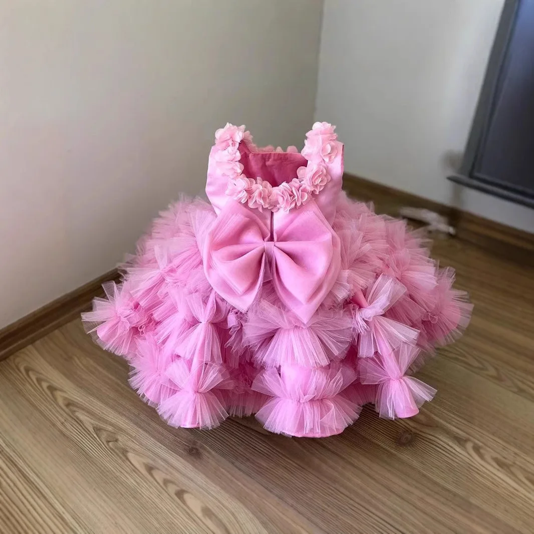 

2025 Gorgeous Kids Dress for Girls Wedding Dress Princess Short sleeves Party Pageant Formal Gown For Teen Children Dress