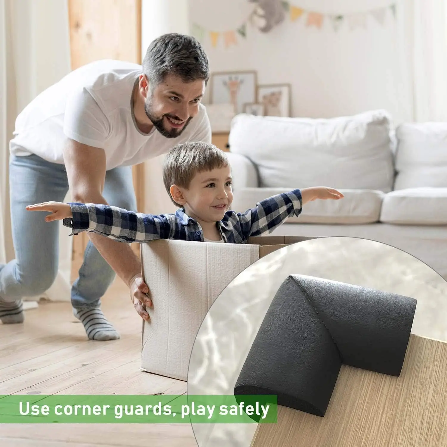 & Corner Guards, 8 Pack \u2013 Table Corner Protector, Desk  Cushion, Baby  Bumper, Baby Safety , Foam Corner Cover,  Bumper for
