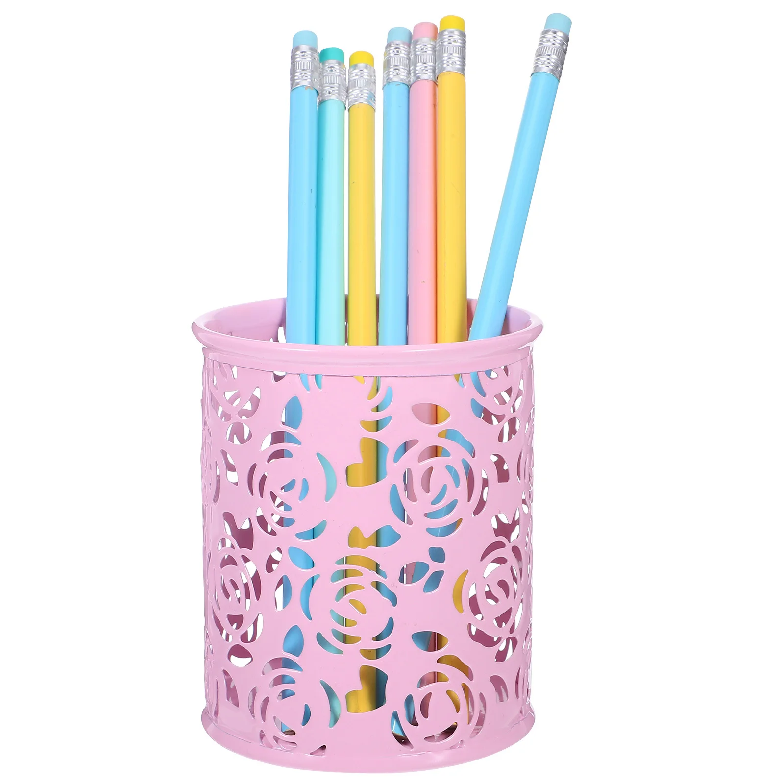 

Flower Shaped Metal Holder Desk Decor Organizer Pink Pen Pot Pencil Pencil Holder Container Pen Organizer