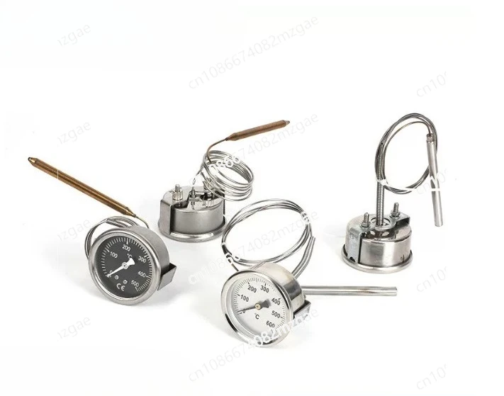 All-steel shell round thermometer high temperature oven pizza oven 0 to 600 degrees thermometer