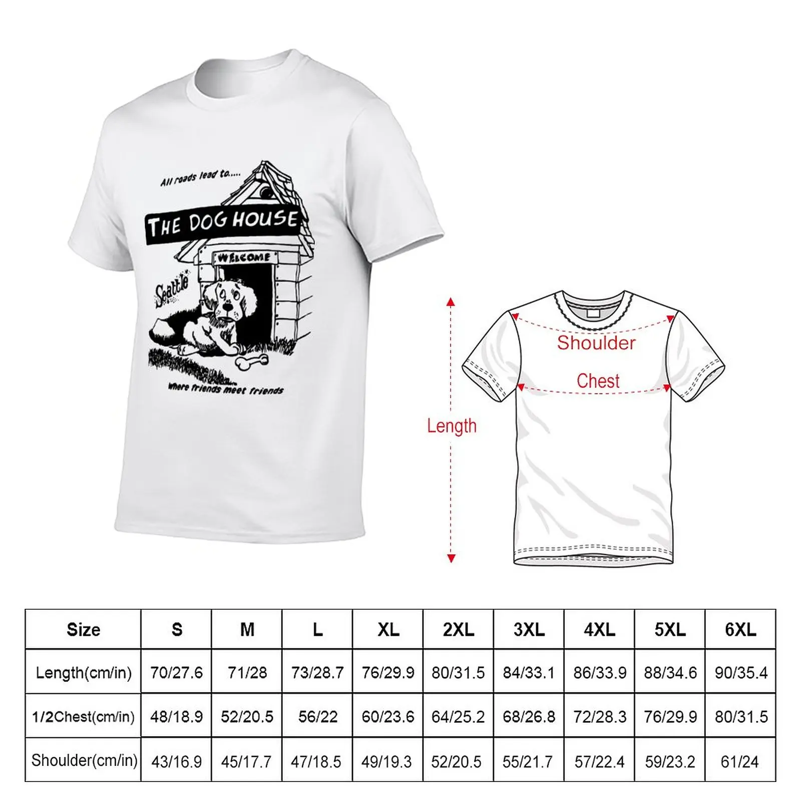 Retro Seattle – Dog House Restaurant T-Shirt oversizeds summer clothes oversized boys whites mens tall t shirts