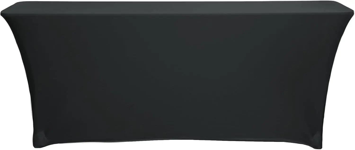 

- Spandex 6 Ft x 18 Inches, Narrow Classroom Standard Rectangular Training Stretch Tablecloth - Black