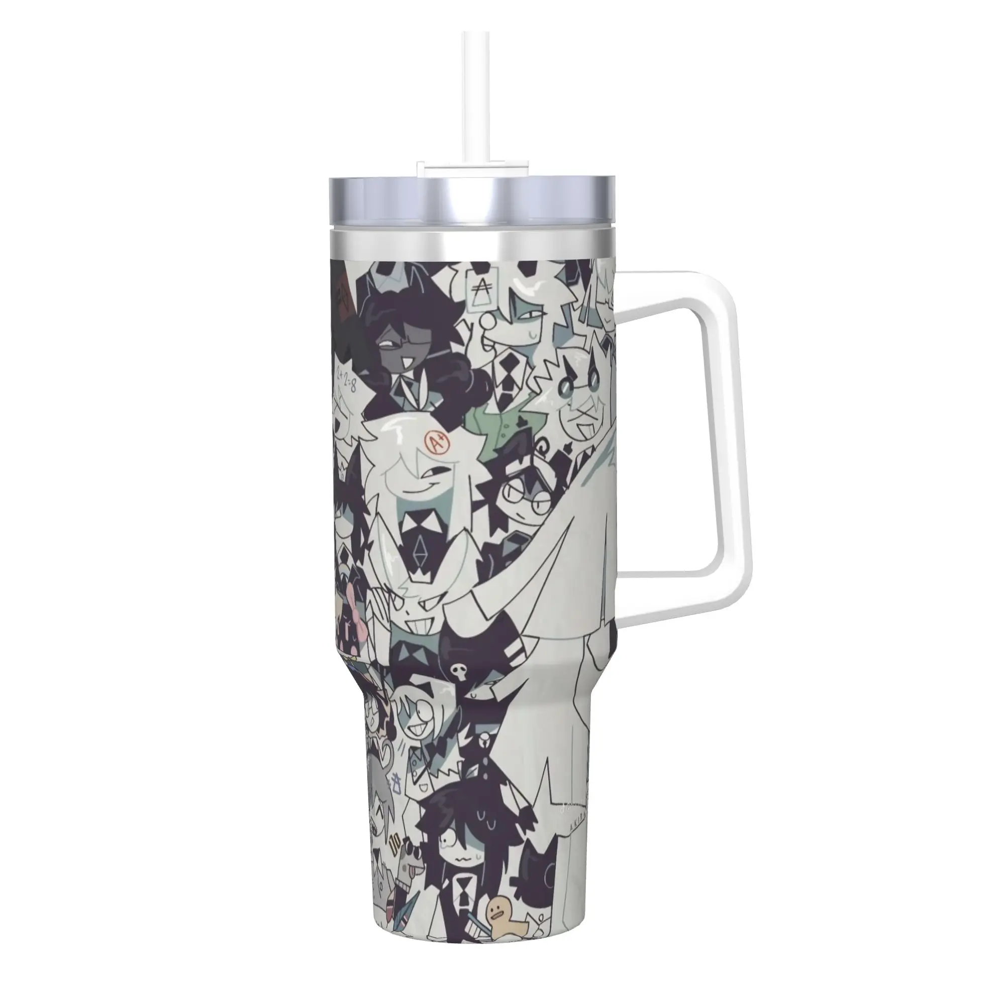 FPE Fundamental Paper Education 40oz Tumbler Stainless Steel Double Wall Vacuum Insulated  Mug Cups With Straw