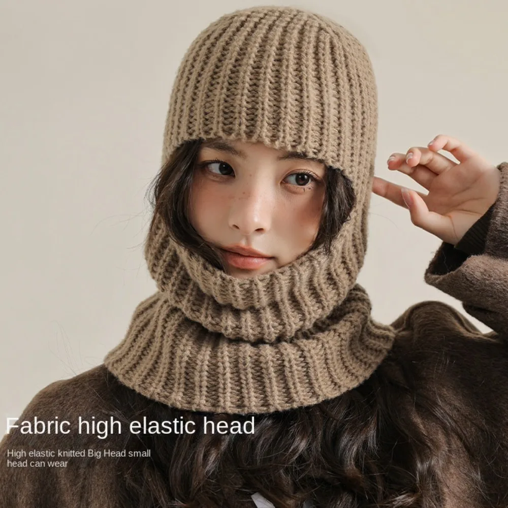 New Winter Hat Winter Beanie Hat Warm Velvet Hat Wool Knitted Hat Breathable Riding Hat All