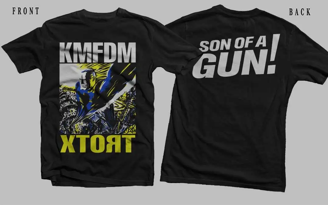 New Dtg/dtf Printed T-shirt KMFDM Xtort Size