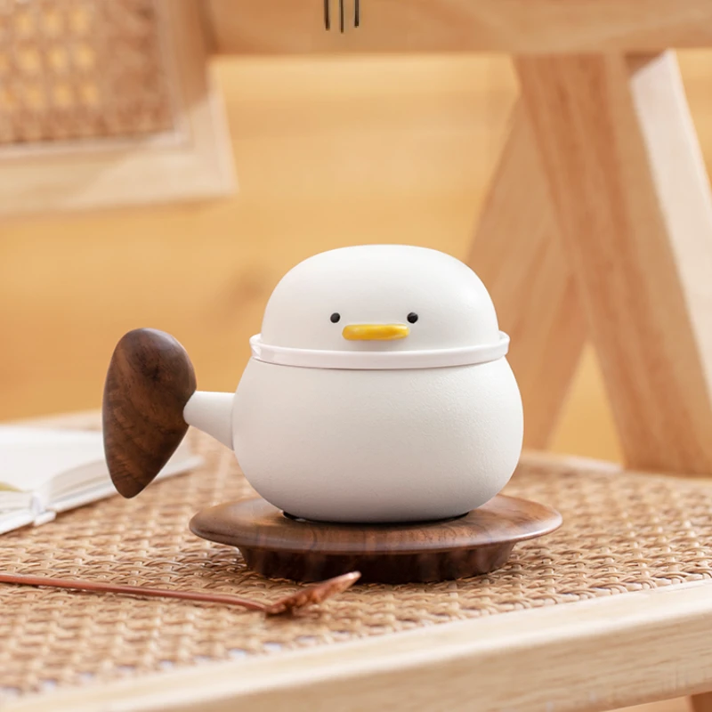 Cheering Duck Tea Cup Tea Water Separation Ceramic Water Cup