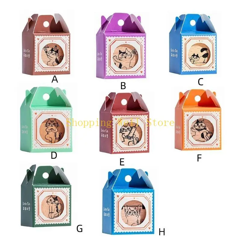 

KX4B Cats Series Stamp Scrapbooking Decorative Stamp Rubber Stamp Animal Stamp for Crafts