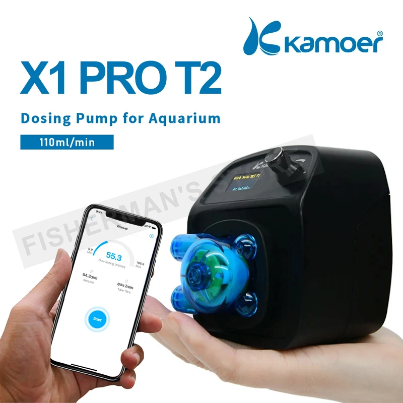 

Kamoer X1 PRO T2 WiFi Dosing Pump With KPAS100 Peristaltic Pump For Aquarium Supporting iOS And Android Controlling 110ml/Min