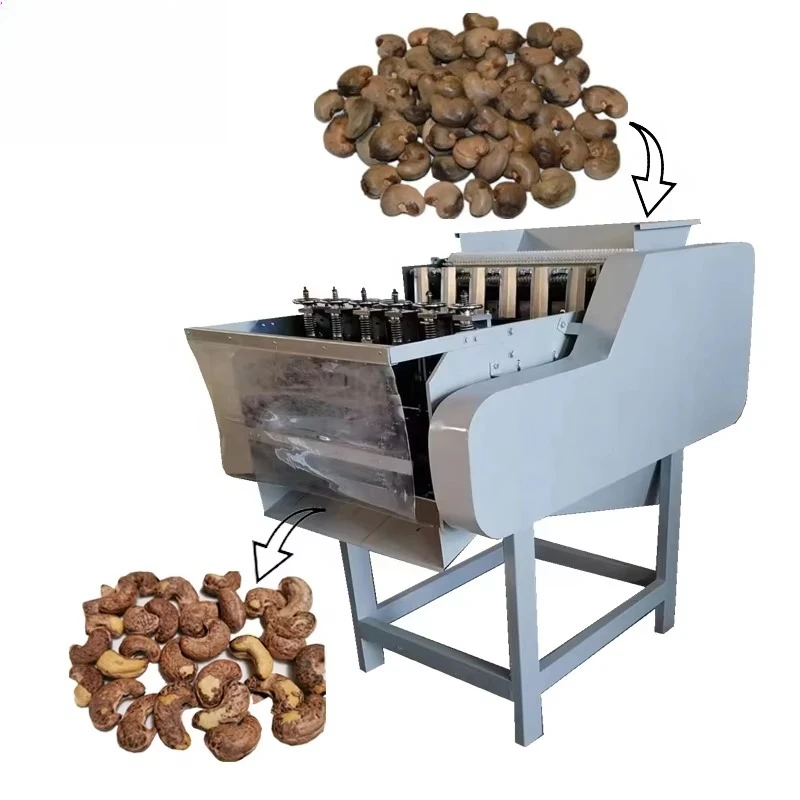 Automatic Cashew Nut Shelling Machine Cashew Nut Shell Breaking  Removing Sheller Peeling Machine for Cashew Nuts