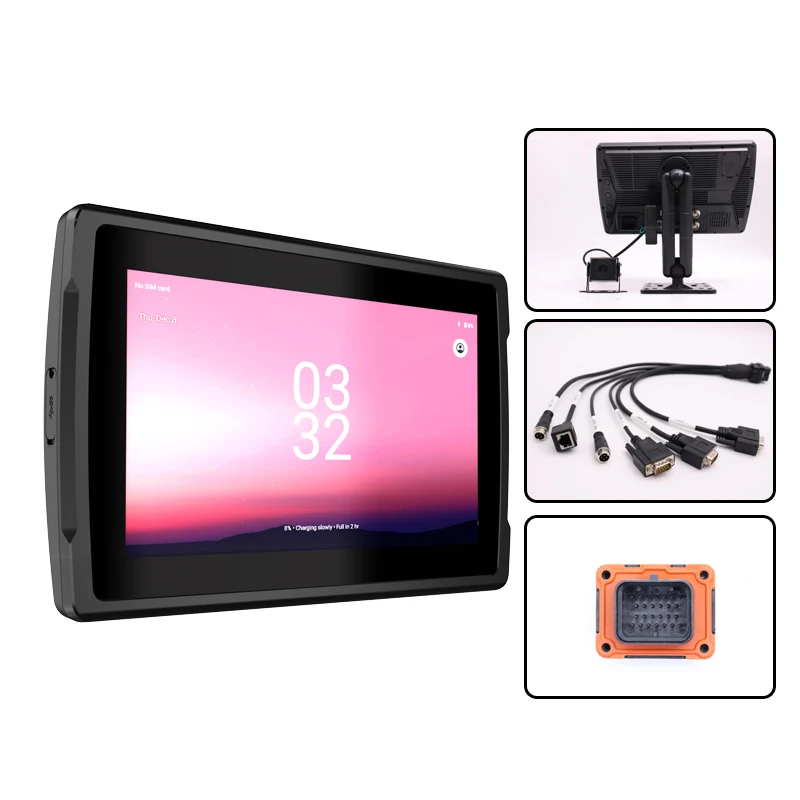 2026 new 10 inch IP67 reinforced vehicle Linux tablet agricultural navigation display tractor guidance system V12R