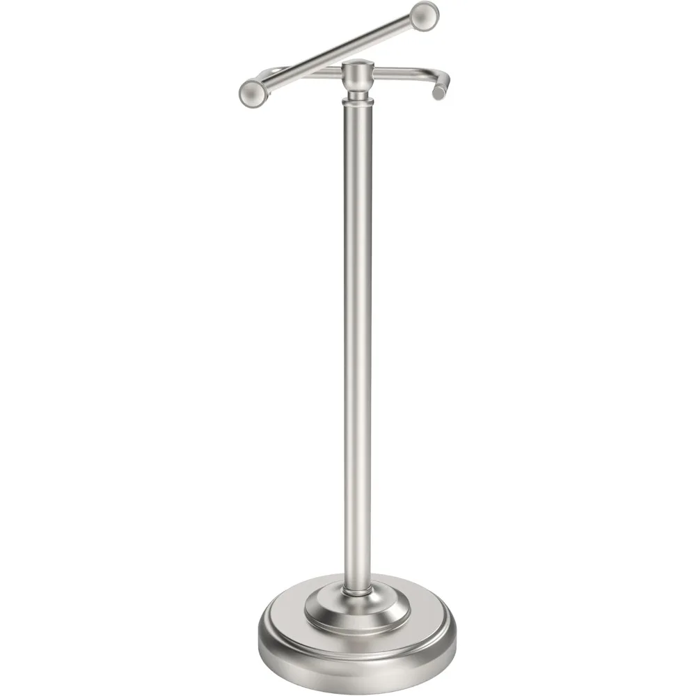 

Freestanding Brushed Nickel Toilet Paper Stand with Pivoting Post and Weighted Base in SUS304 Stainless Steel