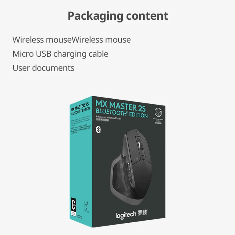 Logitech MX Master2s Ratón Bluetooth Inalámbrico para Oficina iPad Ordenador Portátil Modelo Recargable