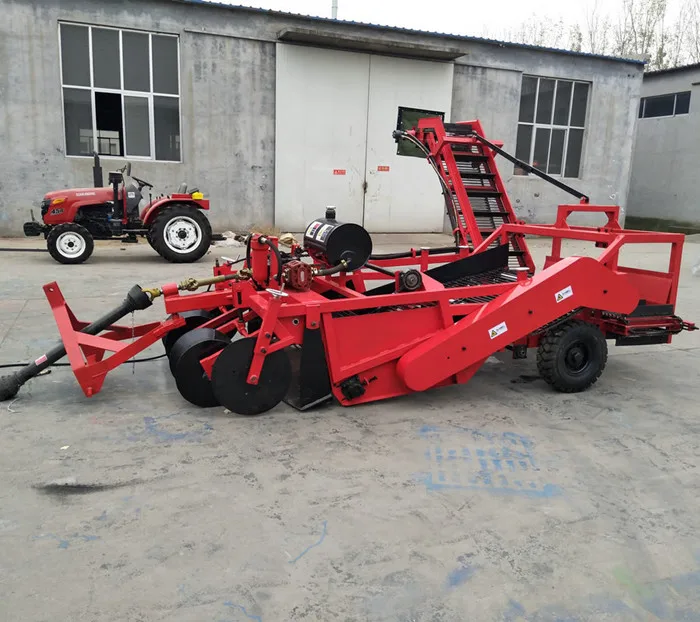 Multifunctional Tuber Digging Equipment Garlic Harvester Hydraulic Auto Loading Elevator For Garlic Onion Commercial Plantation