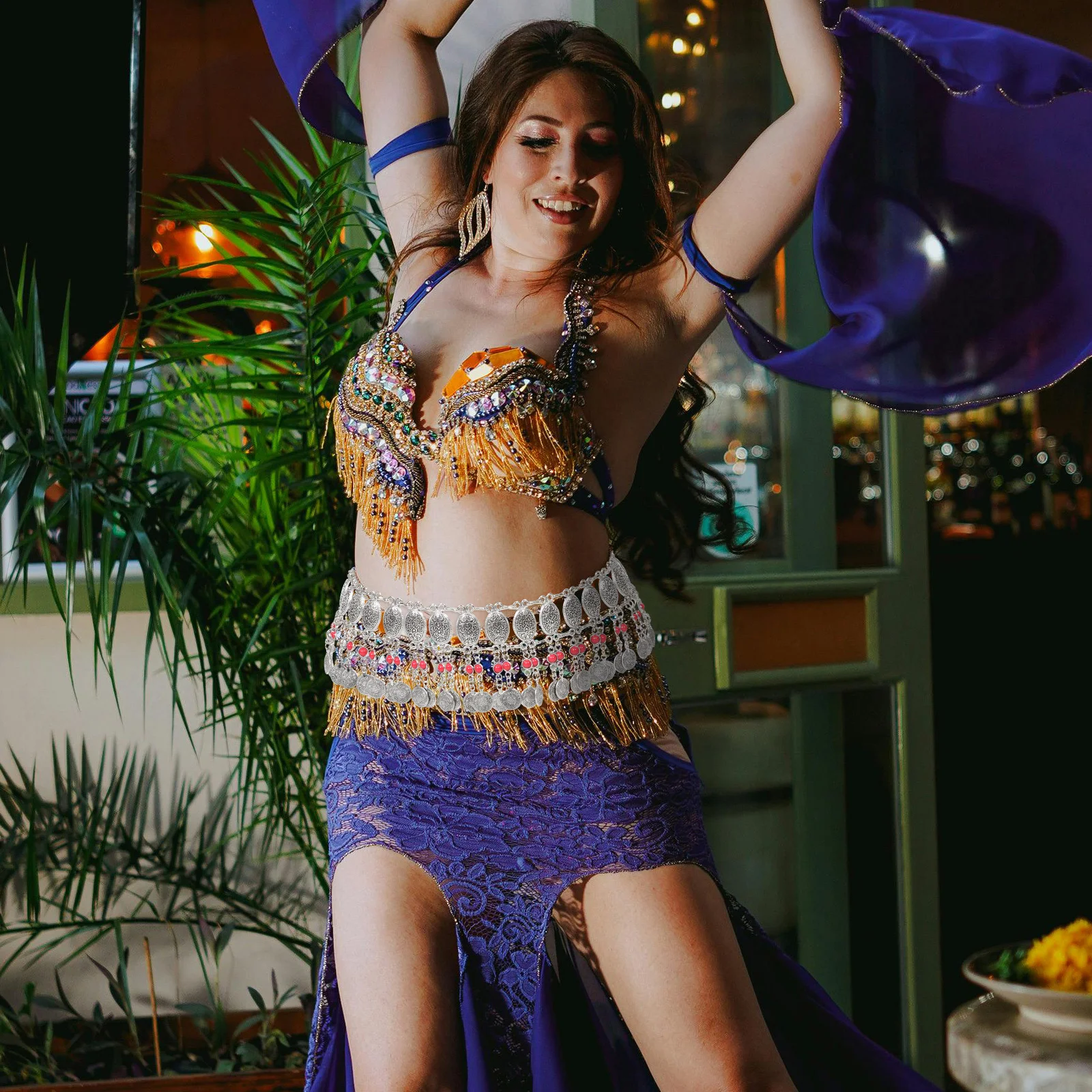 

Bohemian Waist Chain Coin Tassel Belt for Women Stylish Adjustable Length Ideal for Dancing and Summer Beach Outings