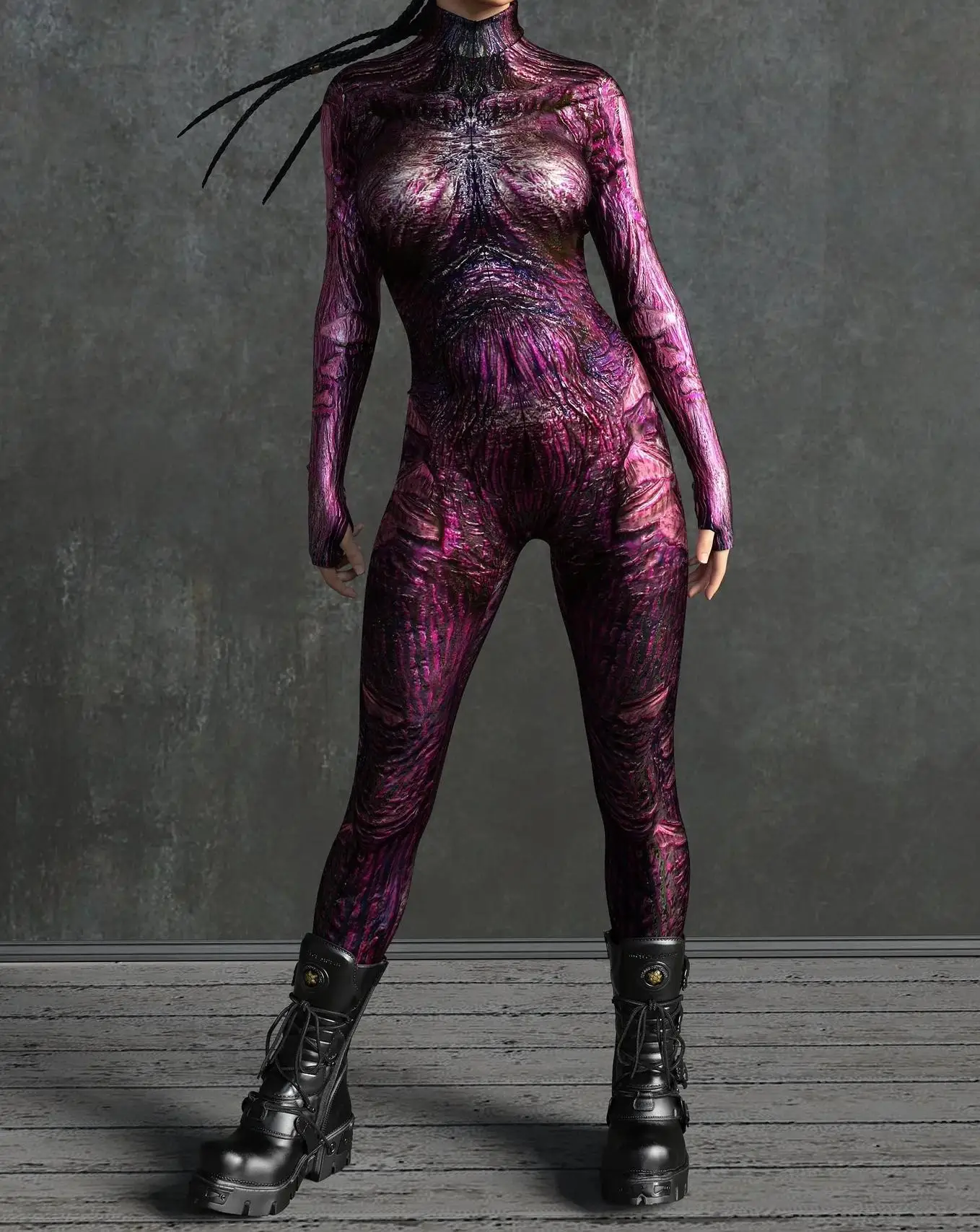 Halloween Anime Horror Spezies Cosplay Jumpsuit Terror Monster Skin Bodysuit Steampunk Party Show Anzug Unisex Rave Zentai – Detail 28