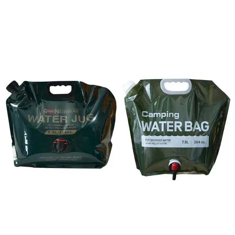 

7.5L Bucket Water Container Jug Bottle Pouch Foldable Portable Drinking Water Bag Travel Camping Sealing Storage Bagwith Handle