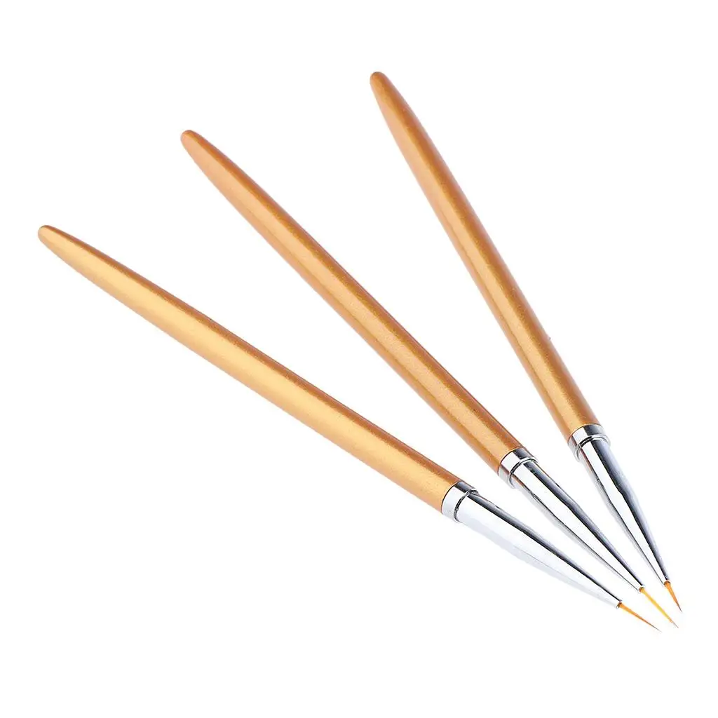 3 Pcs Pen Brushes French Tips Extension Builder Brush Pens