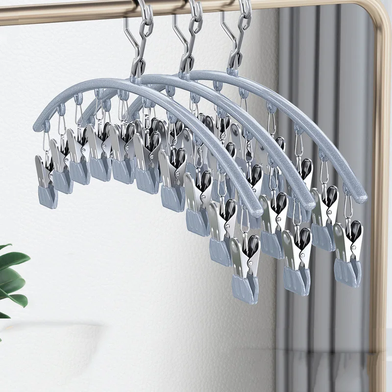 Drying rack sock clip outdoor drying rack Windproof dip plastic clip drying rack Dip plastic coat rack household non-slip jacket