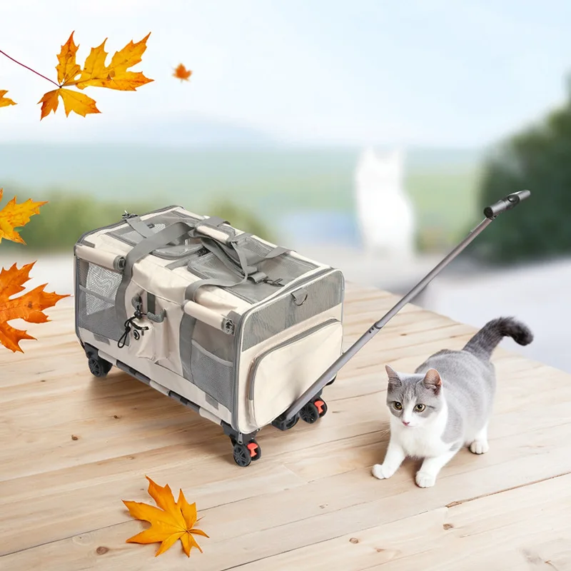 Transportín plegable desmontable para gatos – maleta viaje doble - imagen 5