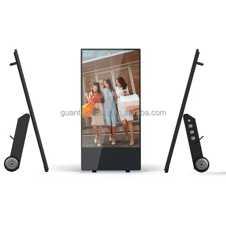 43 Inch High Brightness Waterproof Outdoor LCD Digital Signage, Portable Advertising Display, for Public Area Mall Street