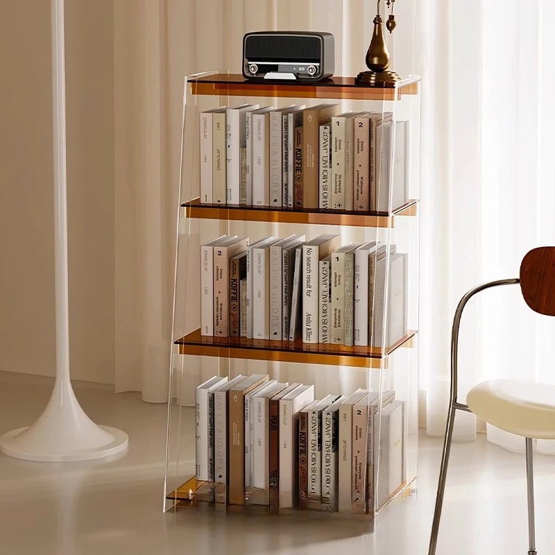 Home aesthetics Acrylic bookshelf Shelf Floor-to-ceiling Internet celebrity simple bookcase