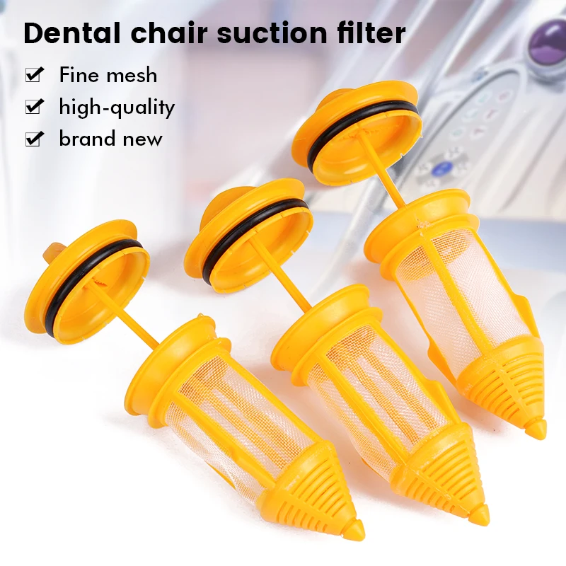 

5pcs Dental Valve Strong Suction Weak Suction Filter Yellow Plastic Mesh Negative Pressure Filter Dentistry Chair Unit Spare Par