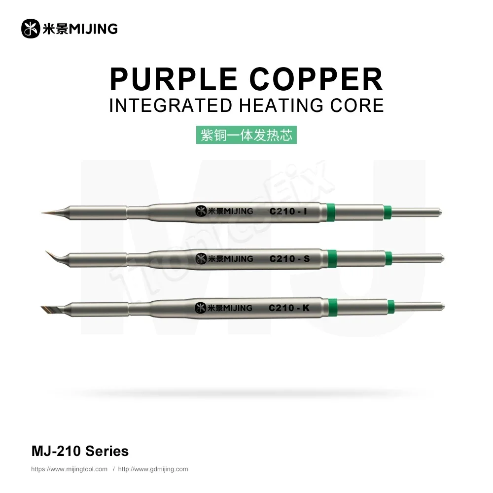 Mijing C210 Series Integrated Soldering Iron Tips and Heating Core Efficient Heat Conduction Temperature Recovery Hand Tools Set