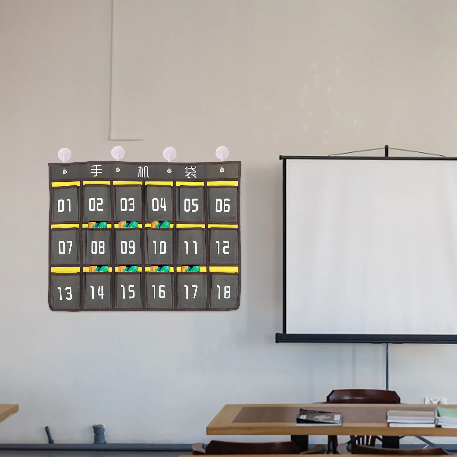 

Wall Storage Bag Cell Phone Bags for Classroom Holder Cubby Mount Rooms Bin School