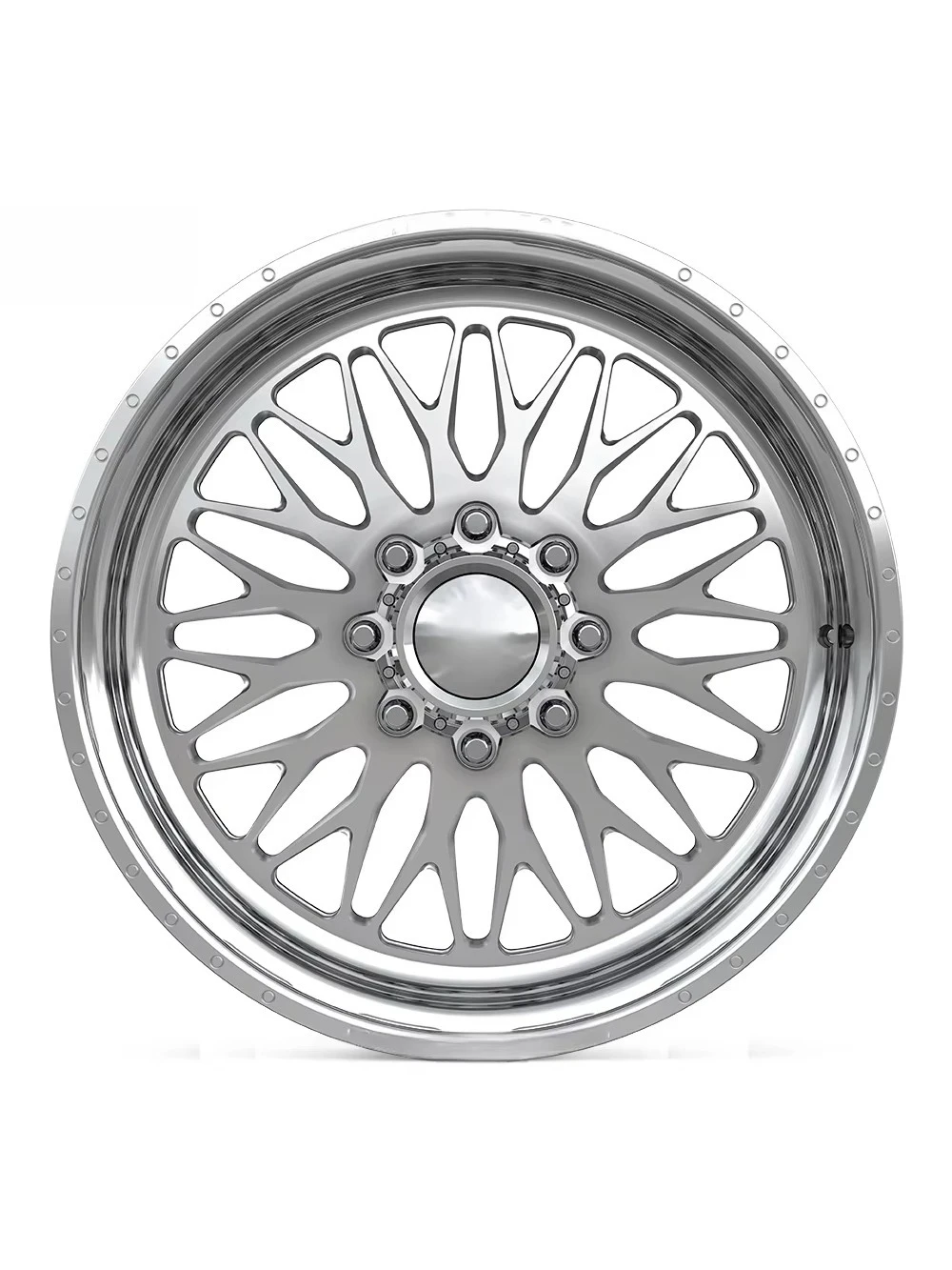Polished Floating Center Caps 24x14 26x16 28 30 Inch 8x6.5 8x170 6x139.7 6x5.5 Car Rim Forged Wheels for  F250 RAM Silverado