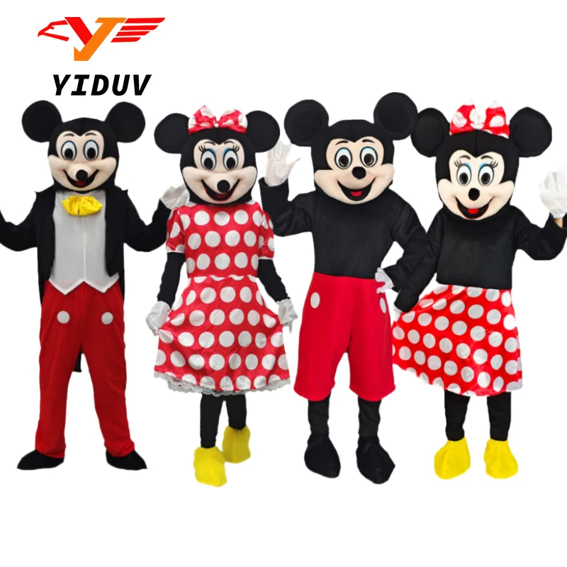 Neue Mickey Minnie Maus Maskottchen Cosplay Kostüm Cartoon Charaktere Erwachsene tragbare Kostüm Anzüge Urlaub Karneval Event Requisiten