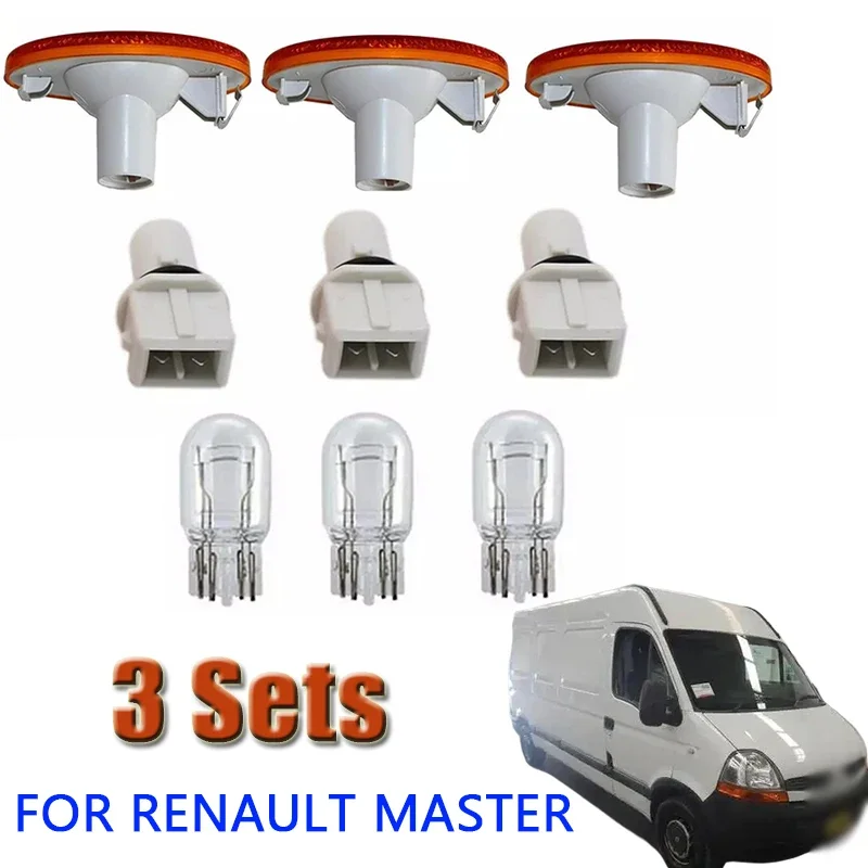 For Renault Master Side Marker Lamp Light Lens Bulb Holder Bulb 261b00001R LED Side Marker Turn Signal Light Car Accessories