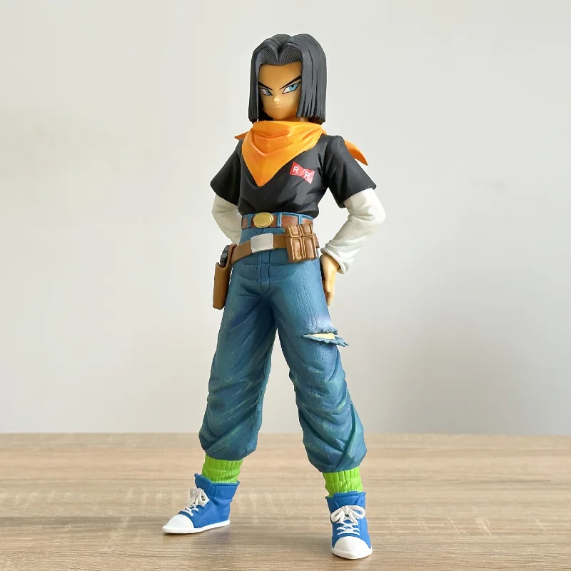 Anime Dragon Ball Android 17 and 18 Figure Android 18 Figurine 24CM PVC Action Figures Collection Model Toys for Children Gifts