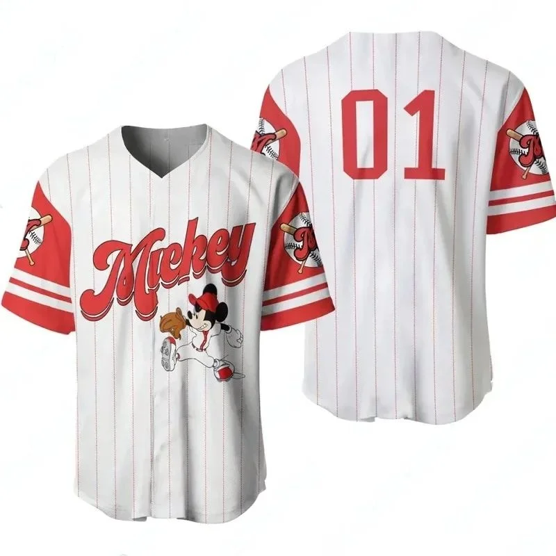 

Спортивная одежда с героями мультфильмов Микки Мауса для мальчиков и девочек, свободная, с v-образным вырезом, повседневная, легкая, дышащая, быстросохнущая верхняя одежда, 3D-печать