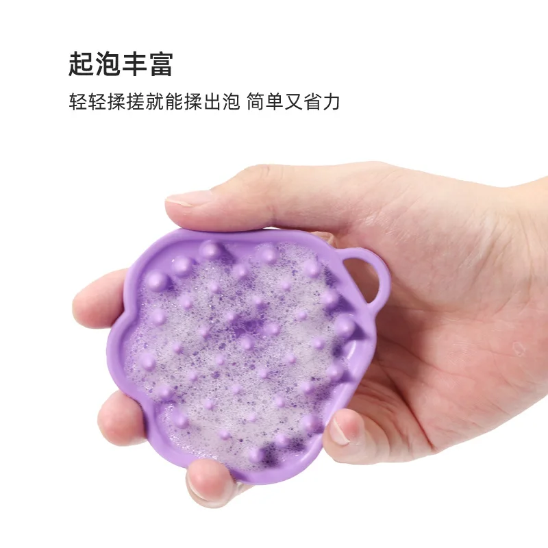 Silicone Shampoo Brush Scalp Massage Comb Portable Handheld Cat\'s Paw Soft Bath Massage Brush Shower Brush Hair Care