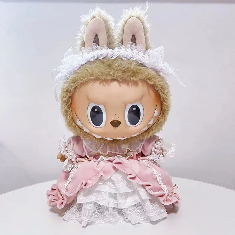 Only Selling Clothes 38cm Pendant Doll Macaron Cloth Labubu Time To Chill Cute Doll Accessories Cos Decoration Gift Pure Handma