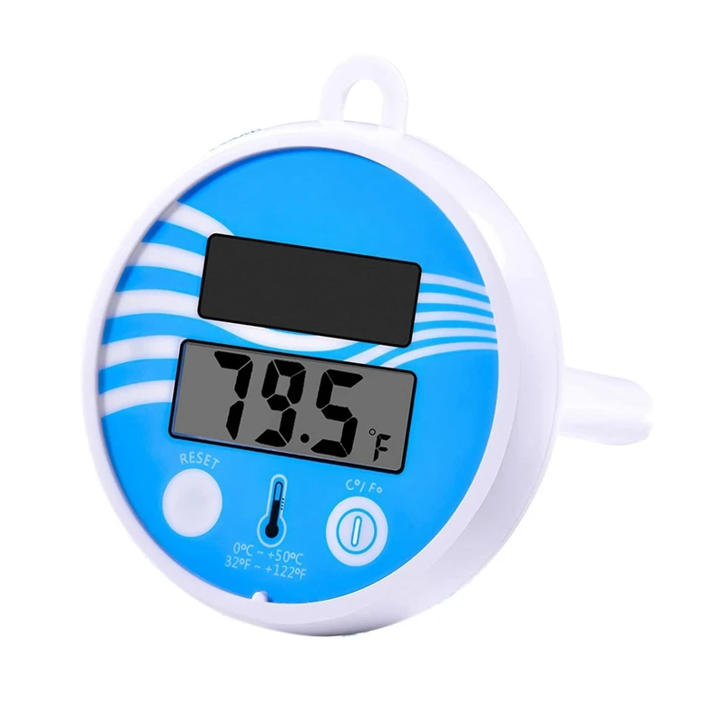 A93U-Termometro per piscina galleggiante Wireless - Termometro per temperatura per piscina Facile lettura, Termometro per piscina digitale solare