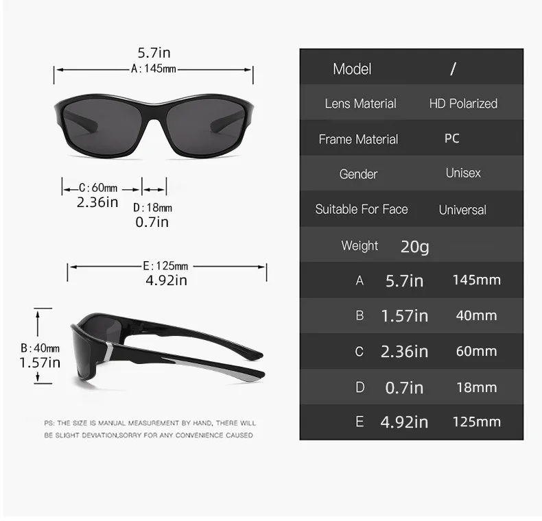 Okum Fashion Polarisierte Brille UV400, Anti-UV, Blendschutz, Starklichtfilter, geeignet für Radfahren, Autofahren, Angeln, etc. – Detail 3