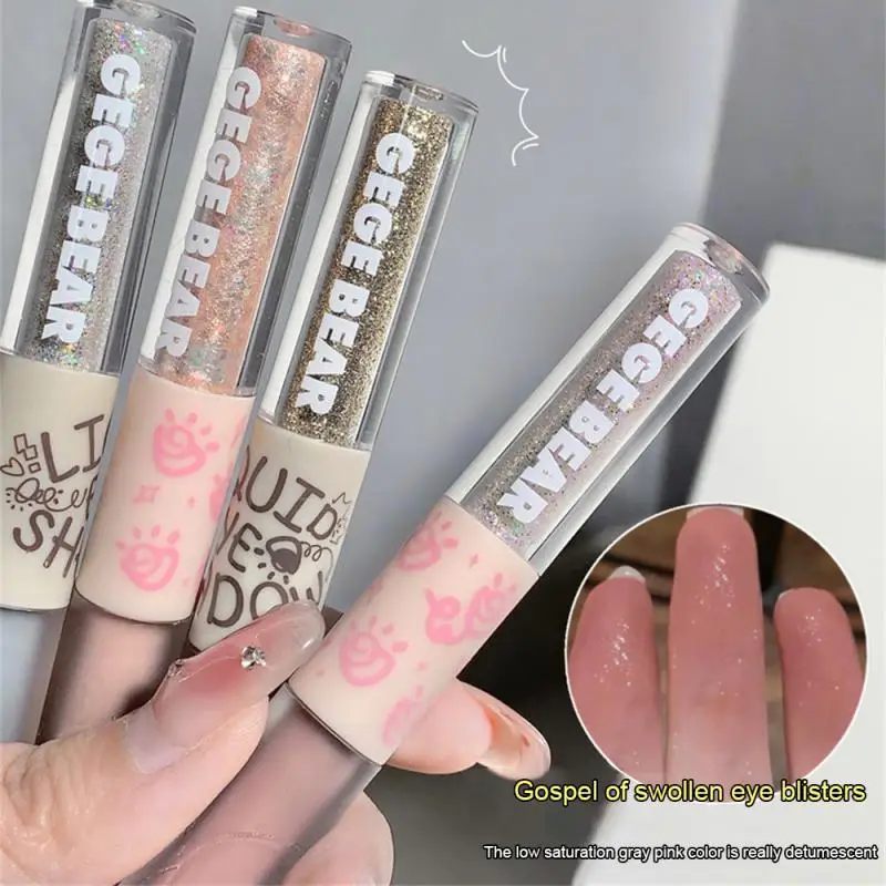 Double-headed Liquid Eyeshadow Matte Pearlescent Thin Shiny Film Overlay Brightening Eye Shadow Waterproof Easy To Color Makeup