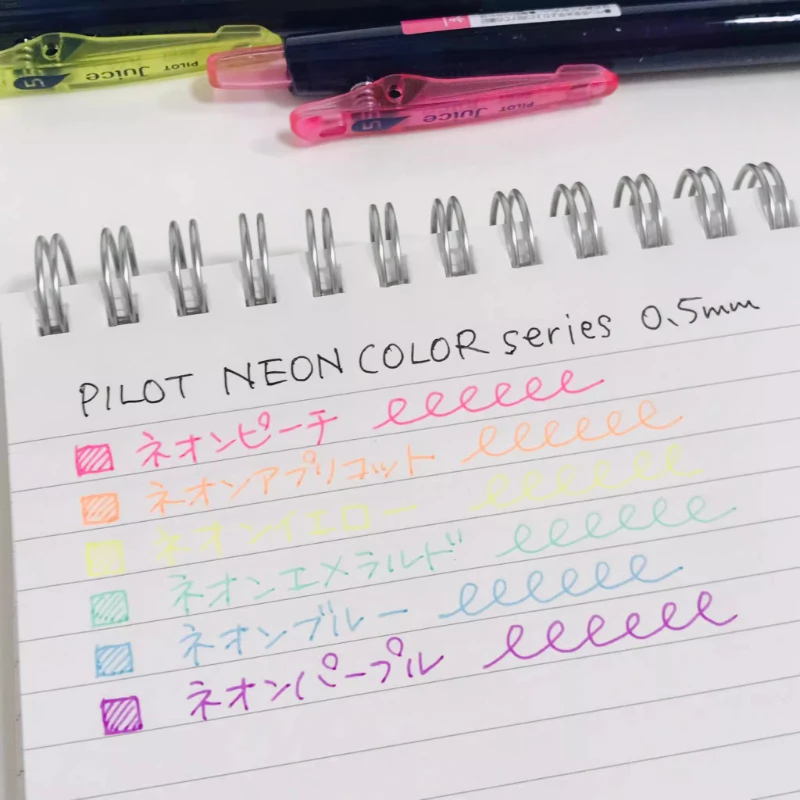 Pilot Juice Neon Color Limit Hand Account Color Gel Pen Press Ball Pen Japanese Stationery