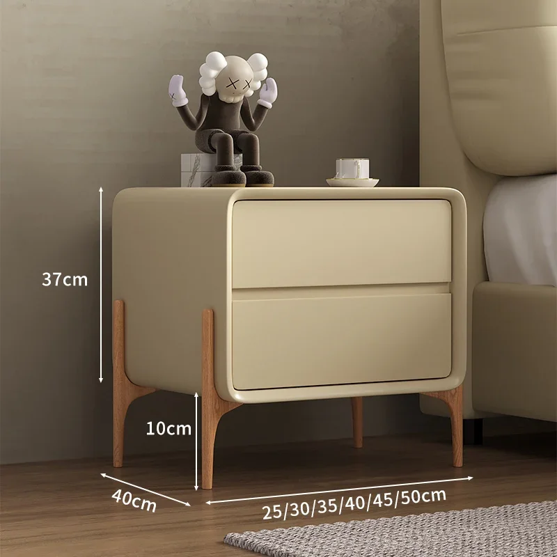 Krem tarzı Modern başucu masa yatak odası küçük ev ahşap lüks gece Minimalist Retro stands dinler Mesitas De Noche mobilya