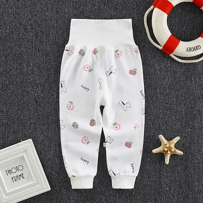 2023 Autumn Spring Newborn Baby Pants Girl Boy High waist Leggings Cotton Clothes Toddler Trousers Clothing Infant Kids PP Pants