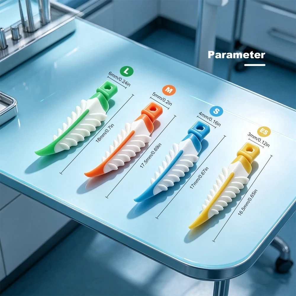 Dental Wedges Kit Reusable Silicone Wedges Complete Adaptive System Easy Operation Tools for Composite Restoration Instruments