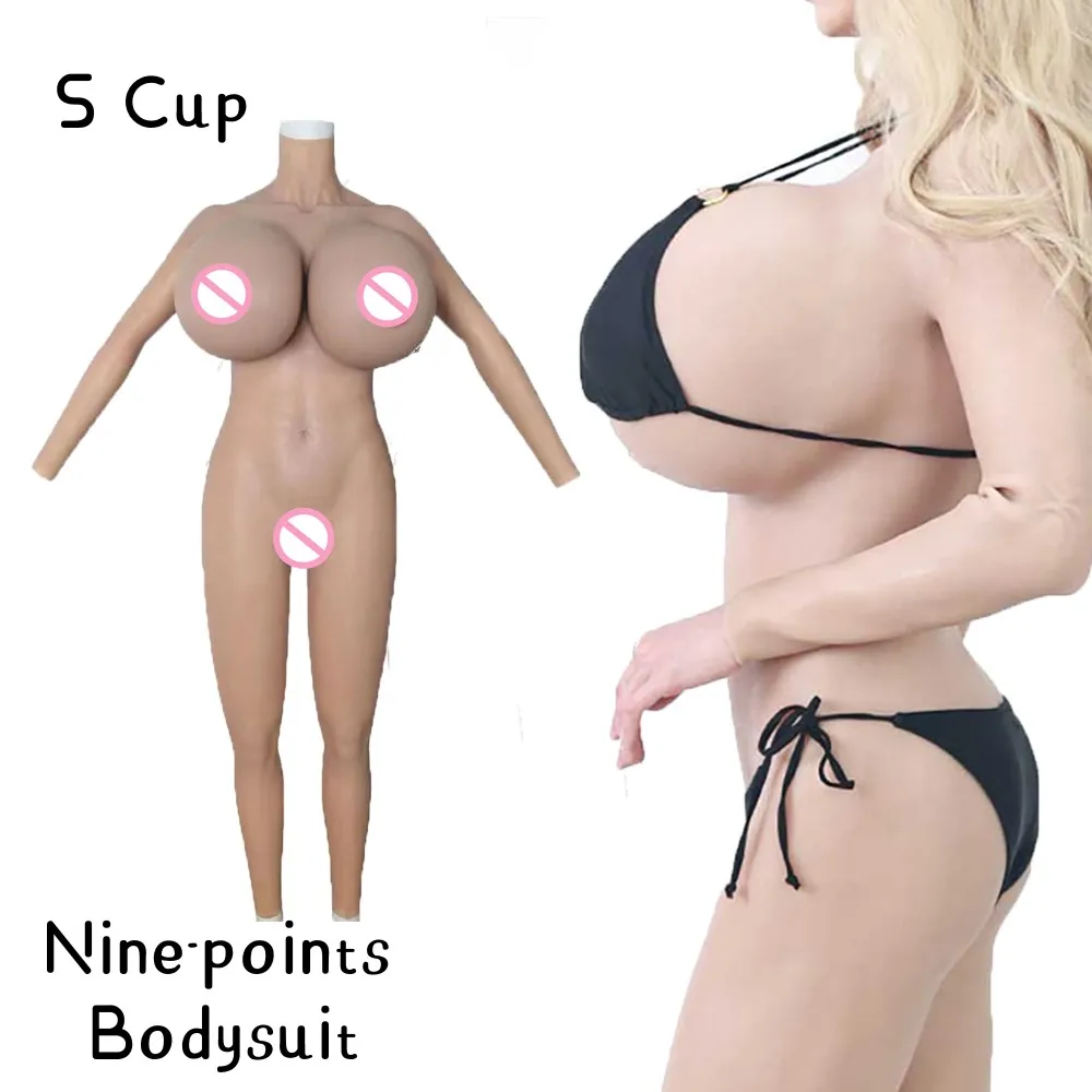 

Silicone Fake Breasts Bodysuit S Cup Men To Women Giant Breast Fat Buttocks For Closet Queen Transgender Sissy Gay Ladyboy