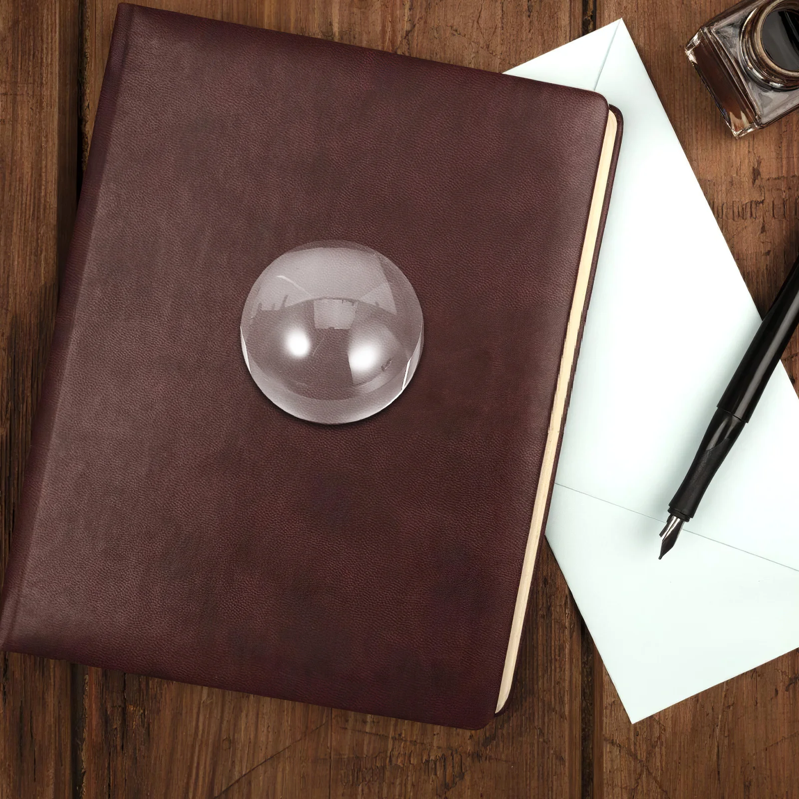 

65mm 10x Acrylic Paperweight Magnifier Lightweight Portable Reading Aid for Books Maps Newspapers Clear Magnifying Dome Seniors