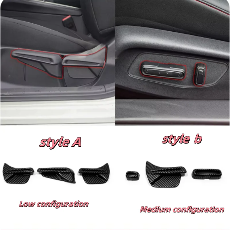 For Honda Civic 11th Gen 2022 2023 2024 Seat Adjustment Button Cover Trim ABS Plastic Car Accessories Interior Decoration 3Pcs