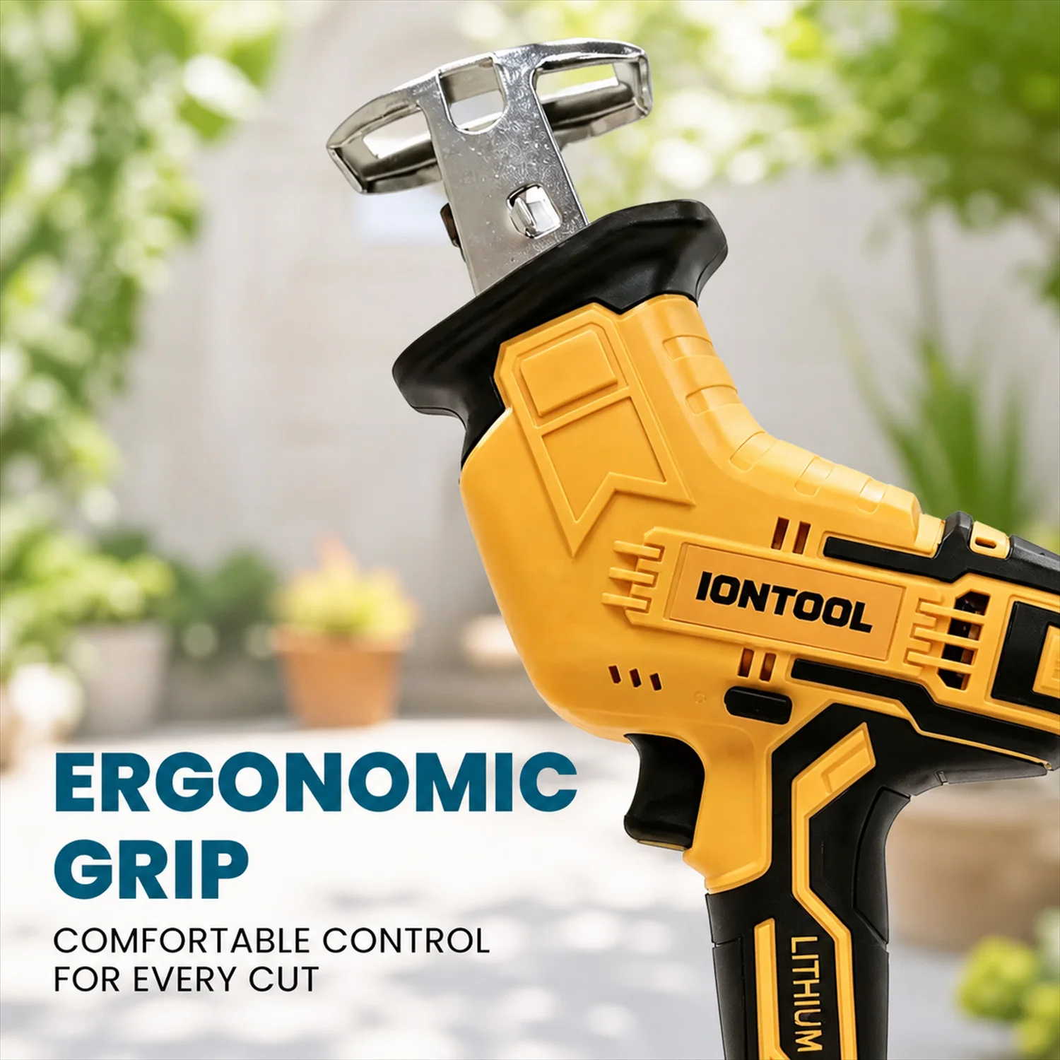 IONTOOL Portable Cordless Saber Saw 3000rpm For Auto Exhaust Pipe Cutting and Wall Panel Trimming and Foam Board Shaping