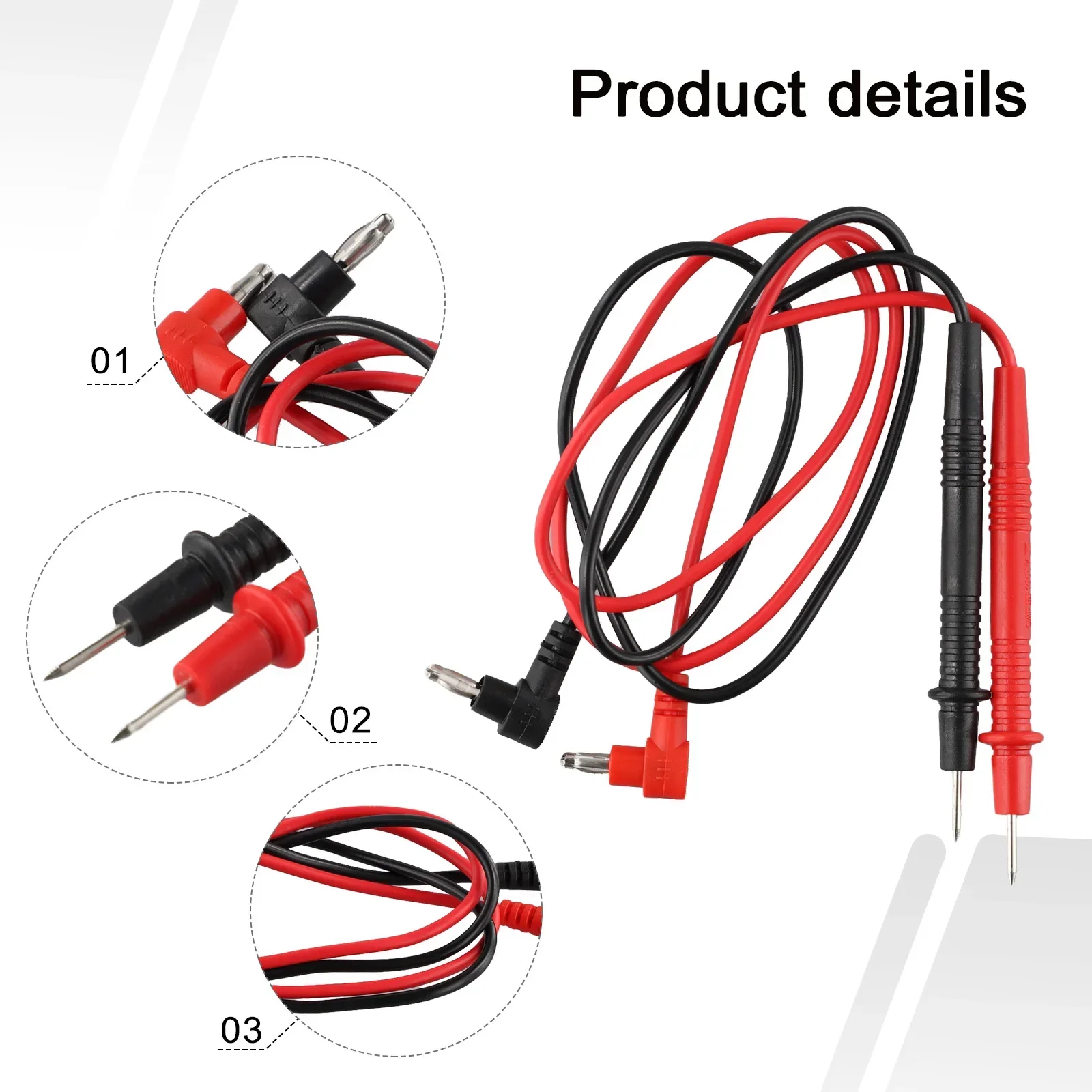 Digital Multimeter Meter  Probe -Banana Plug Wire Clamp Cable Test/ Leads Test Pin 1000V For- DC Power Supply PS-1501A//