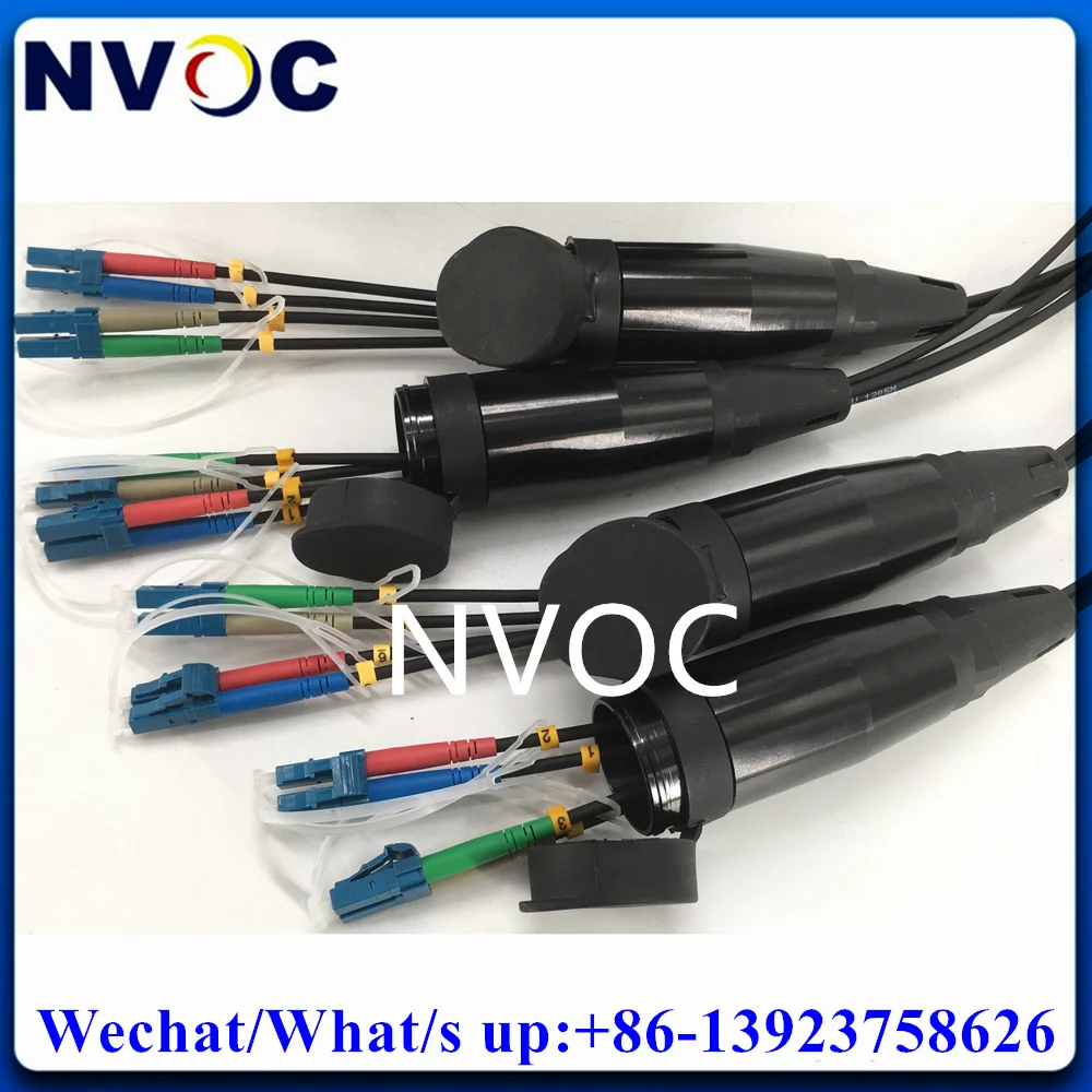 8Fibers 150M SM 9/125 G657A,8Core Double Parallel LC PDLC 5.0mm TPU Black Armored Fiber Optic Optic Patch Cord Connector Cable