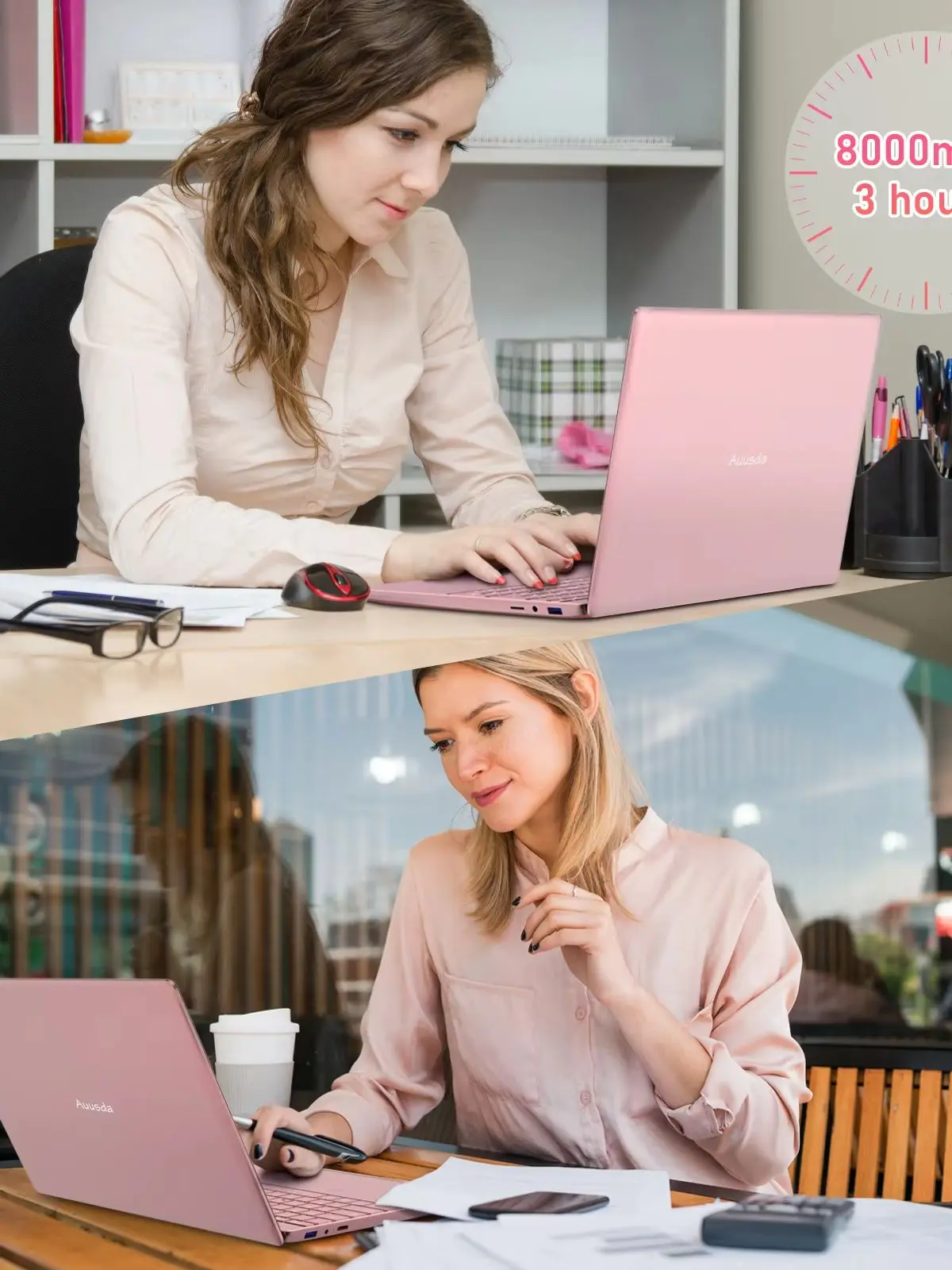 Rosa 15,6-Zoll-FHD-Laptop mit Intel N95-Prozessor, 32 GB DDR4, 1 TB SSD, Fingerabdruck-Entsperrung, beleuchteter Tastatur und zahlreichen Anschlüssen – Ein Notebook für Arbeit und Schule
