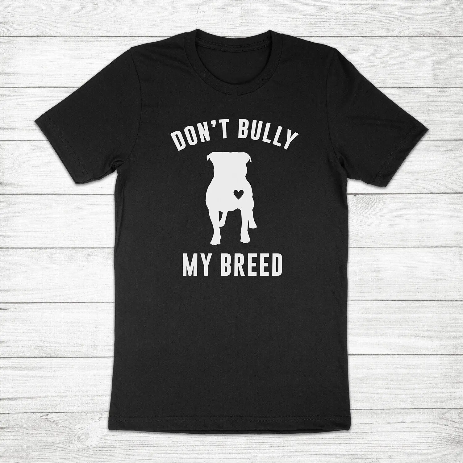 Don't Bully My Breed Pitbull Dog Owner Pet Lover Adopt Don't Shop Tee T-Shirt